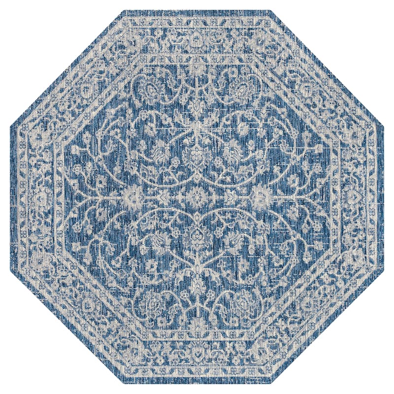 JONATHAN Y Palazzo Vine and Border Textured Weave Indoor/Outdoor Area Rug