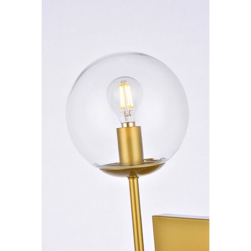 Nina 1 Light Clear Glass Wall Sconce