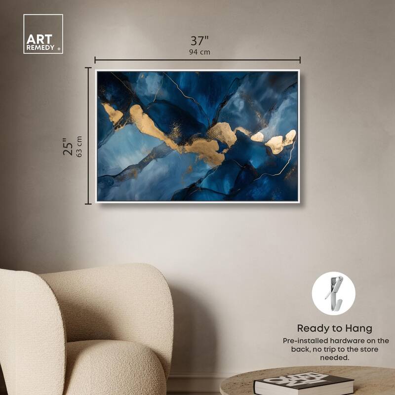 Dark Texture Golden Touch I Canvas by Art Remedy