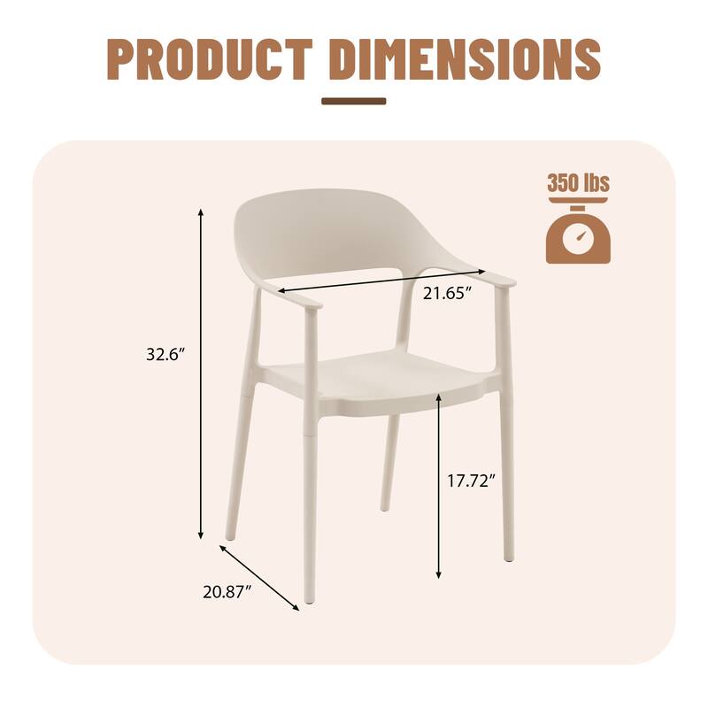 Outdoor Dining Set 9-Piece Stackable Plastic Lightweight Curved Backrest Armchair and Extendable Dining Table