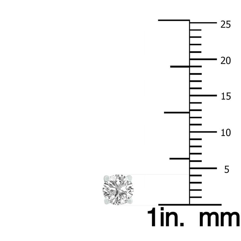 Marquee 1/2 Carat TW Lab Grown Diamond Round Solitaire Stud Earrings in 14K White Gold