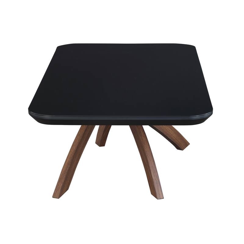 Somette Emerson Sleek Black Glass Cocktail Table