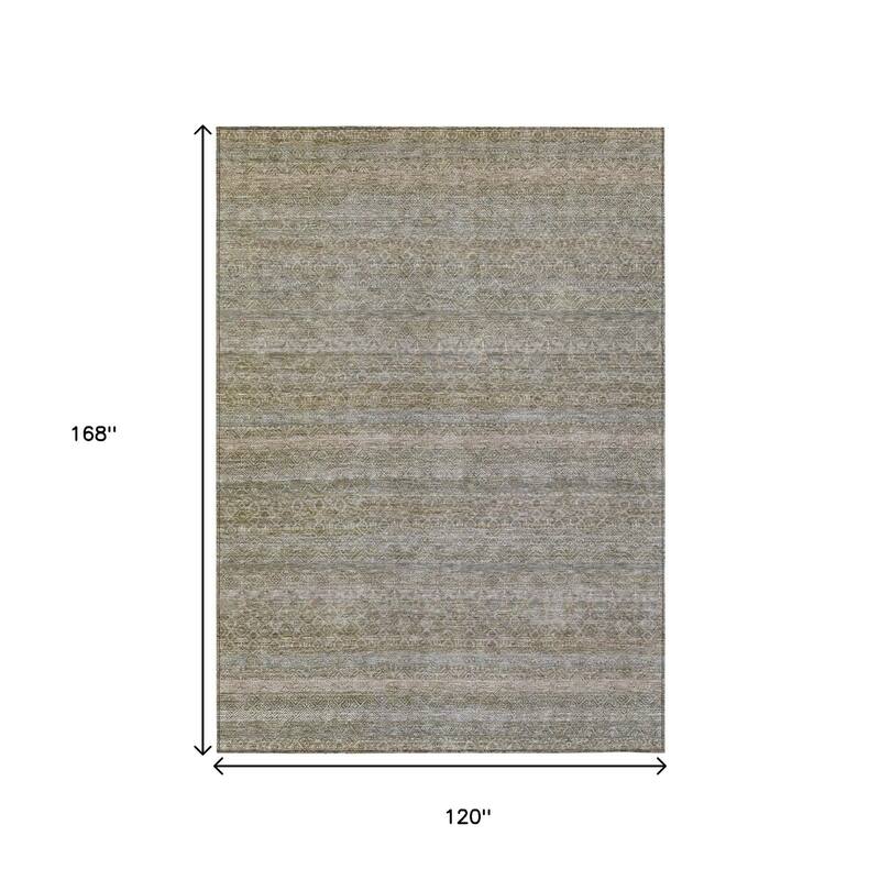 HomeRoots Striped Transitional Rectangle Outdoor Rug