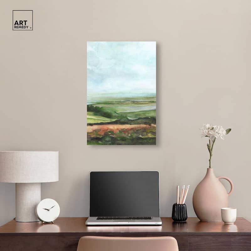 Watercolor Horizon Canvas by Art Remedy, Gallery Wrapped