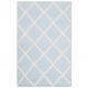 preview thumbnail 44 of 49, SAFAVIEH Handmade Flatweave Dhurries Regenia Modern Moroccan Wool Rug 2'6" x 4' - Light Blue/Ivory - Rectangle