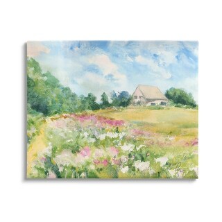 Stupell Cozy Country Cottage Meadow Canvas Wall Art by Ramona Murdock ...