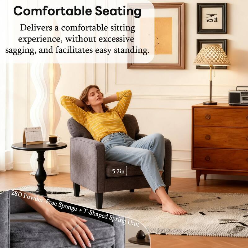 Accent Chair for Living Room Chairs Reading Chair for Bedroom Arm Chair Modern Accent Chairs for Apartment, Waiting Room