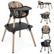 preview thumbnail 14 of 42, Babyjoy 4 in 1 Baby High Chair Convertible Toddler Table Chair Set - See Details Brown
