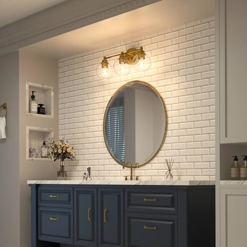 Dimmable Bathroom Vanity Light Globe Glass Shades
