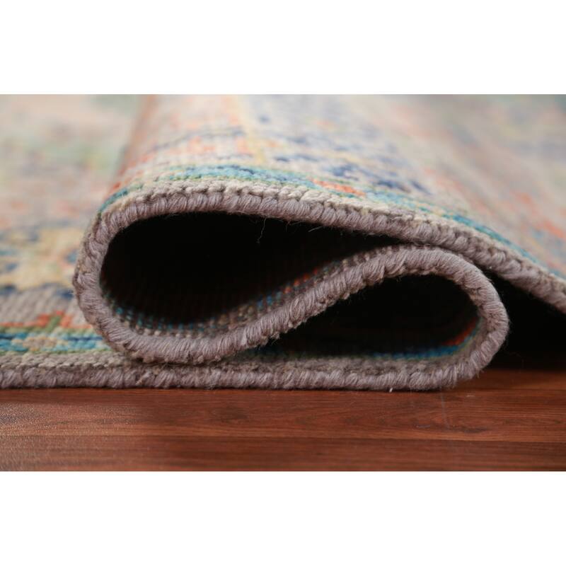 Traditional Kazak Indian Area Rug Handmade Wool Carpet - 7'11"x 10'1"