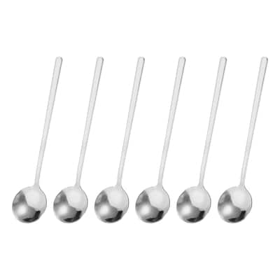6Pcs 5" Stainless Steel Espresso Spoons Mini Coffee Spoon Teaspoon