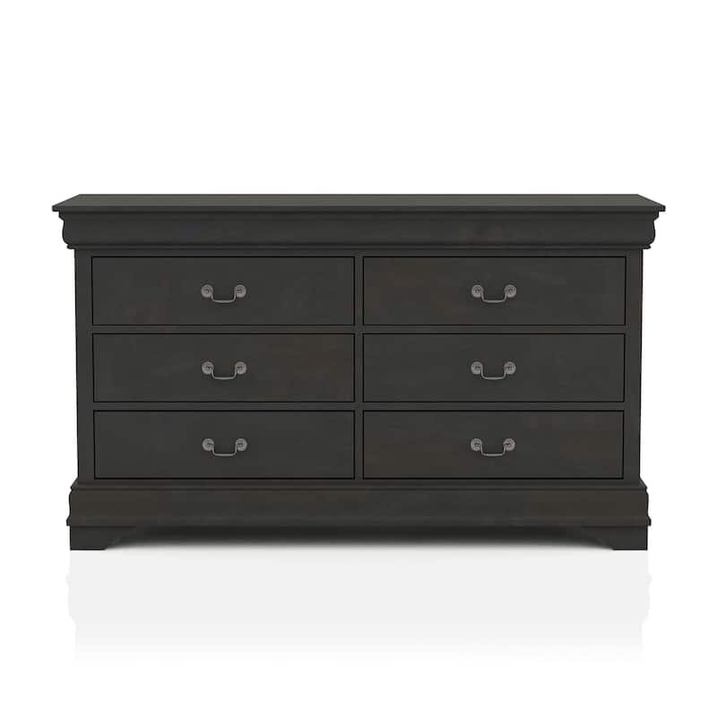 Lavina Transitional 2-piece 8-Drawer Solid Wood Dresser and Mirror Set by Furniture of America