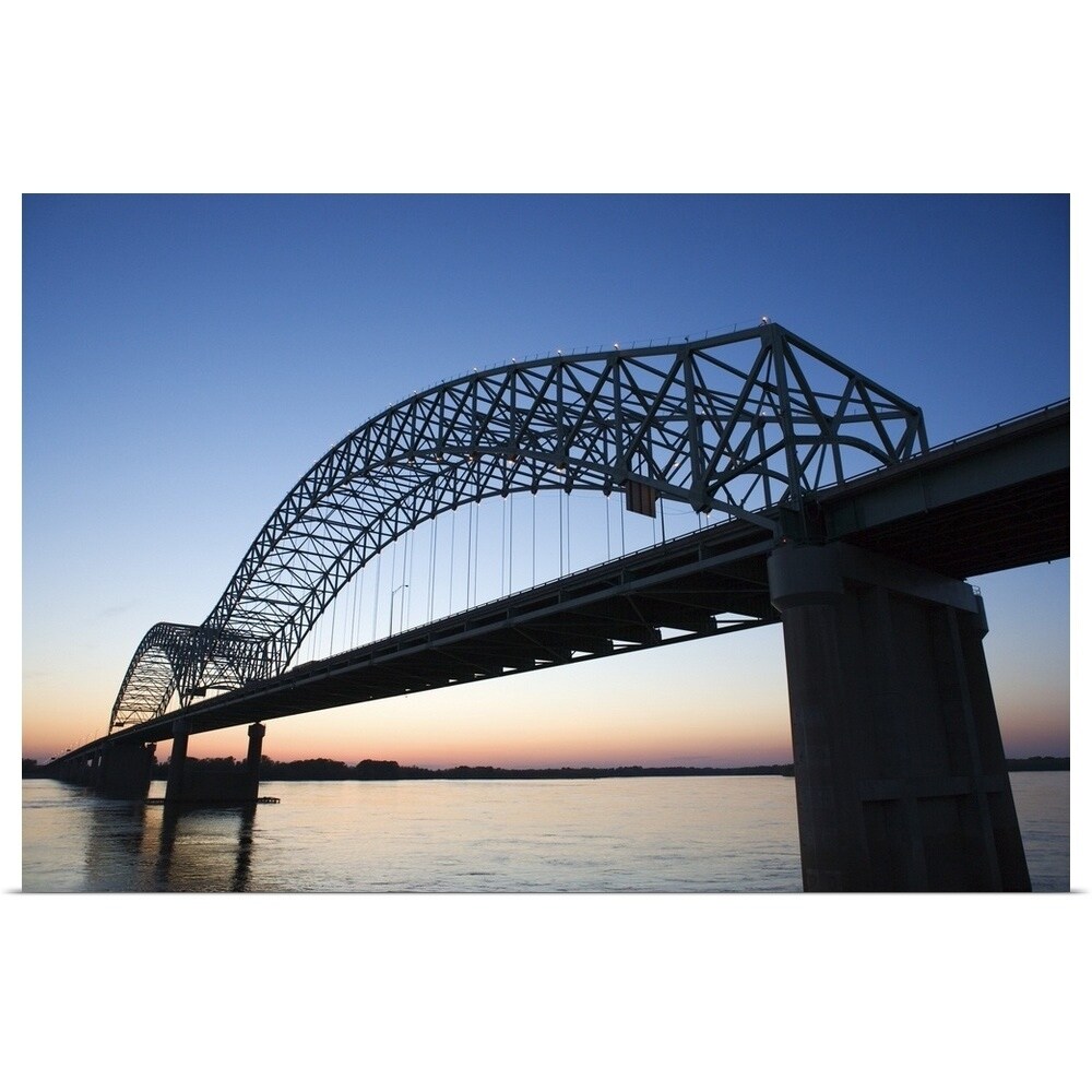 Shop Hernando Desoto Bridge Over The Mississippi River Memphis Poster Print Overstock 16472429