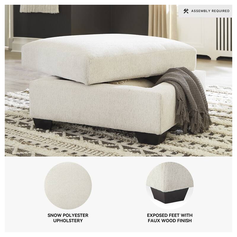 Ashley Furniture Cambri White Storage Ottoman