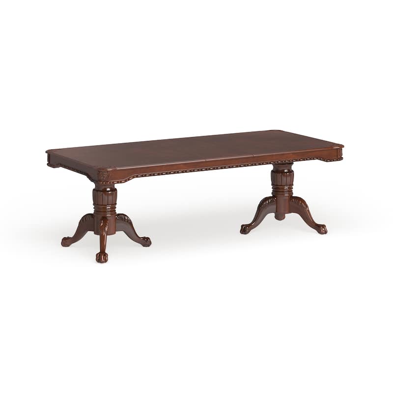 Furniture of America Carpia Formal Cherry 89-inch Expandable Dining Table