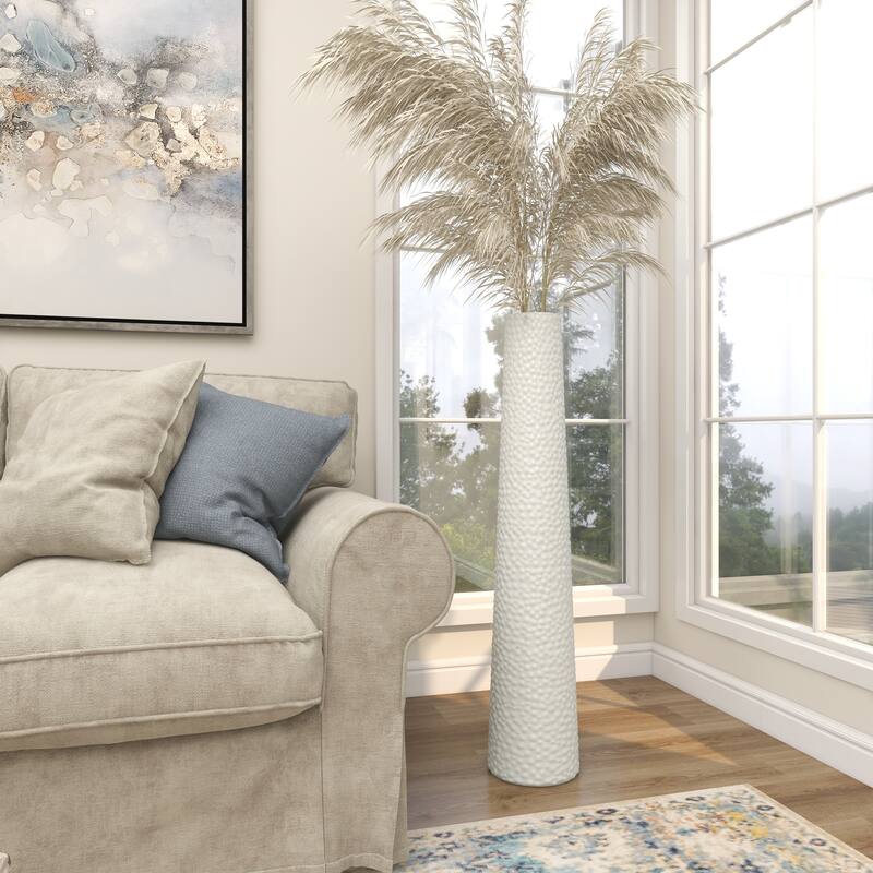 Minimalist Ceramic Modern Tall Vase with Bubble Texture - Silver, Black, Gold, White