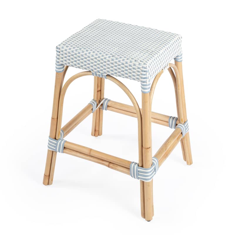 Robias 24.5" Rattan Rectangular Counter Stool