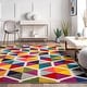 preview thumbnail 6 of 7, nuLOOM Multi-color Contemporary Triangle Mosaic Area Rug