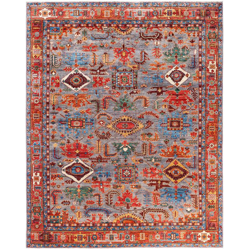 Serapi One-of-a-Kind Hand-Knotted Area Rug - Gray - 7' 10" x 9' 10"