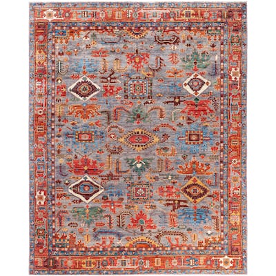 Serapi One-of-a-Kind Hand-Knotted Area Rug - Gray - 7' 10" x 9' 10"
