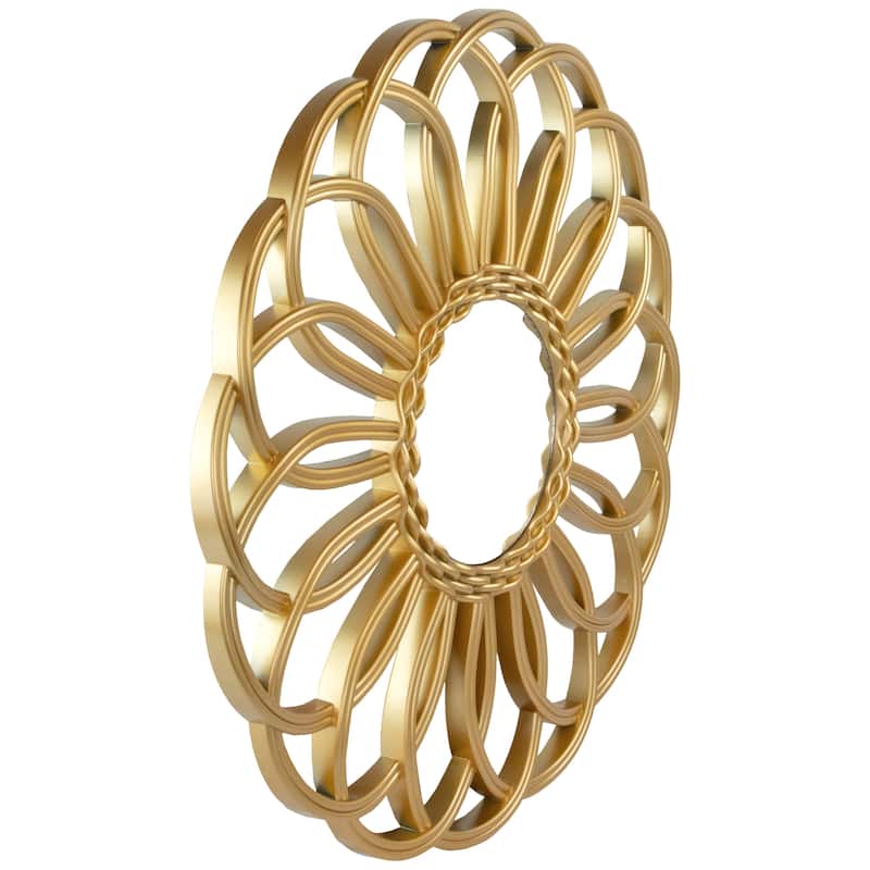 30" Round Sunflower Wall Mirror
