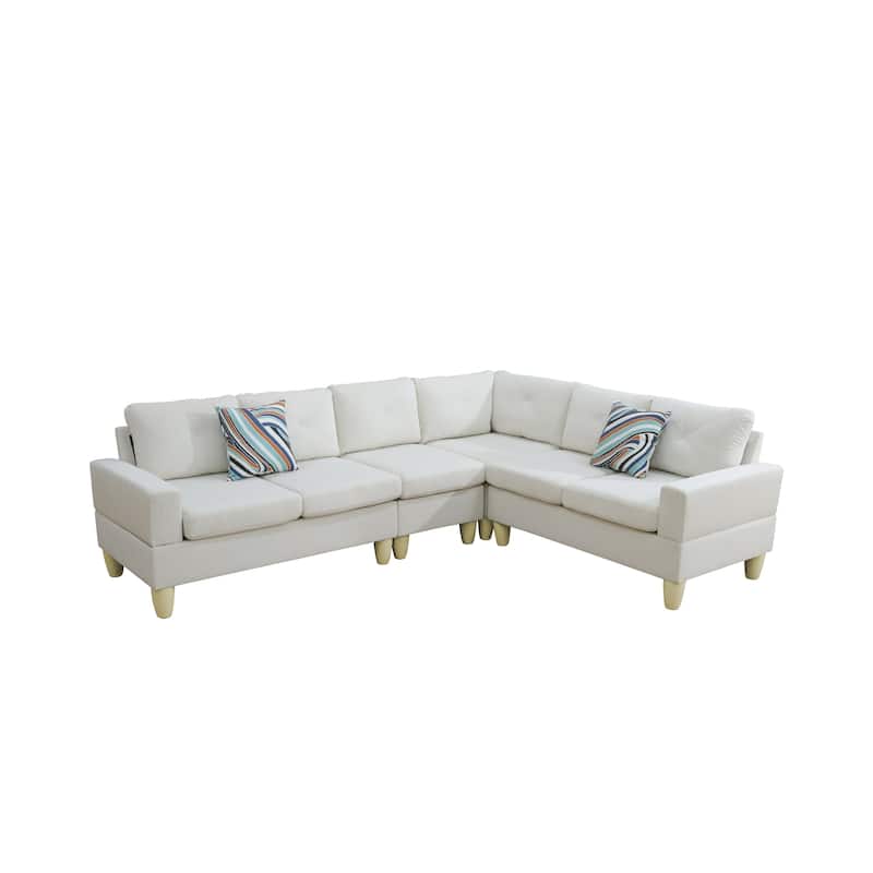 Contemporary 4-Piece L-Shaped Sectional Sofa Set