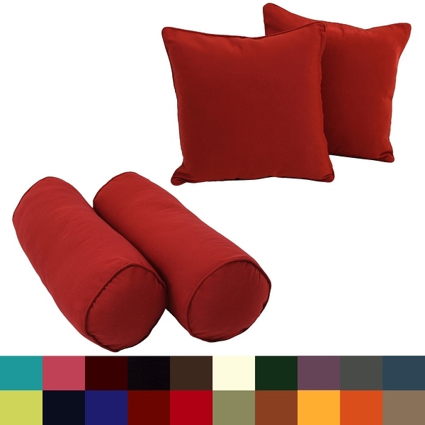 Twill 4 Piece Bolster Throw Pillow Set On Sale Bed Bath