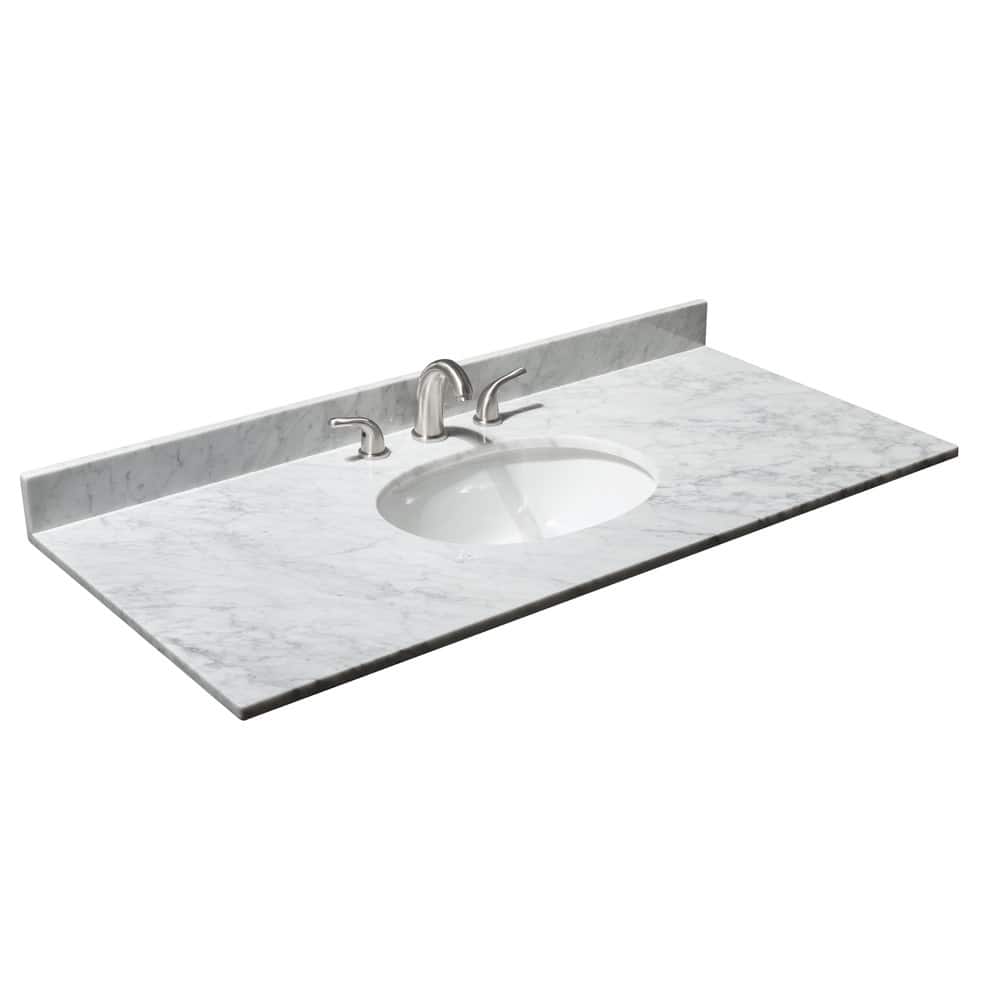 Wyndham Collection 48" Single Vanity Top with Undermount Oval Sink and