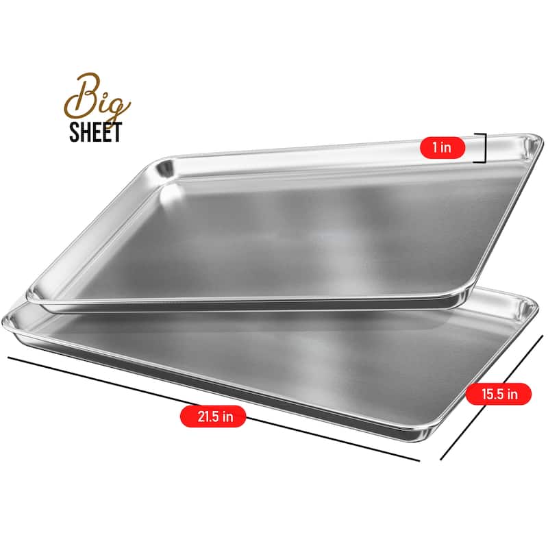 JoyTable Aluminum Steel Non-stick Baking Sheet/Cookie Sheet Set