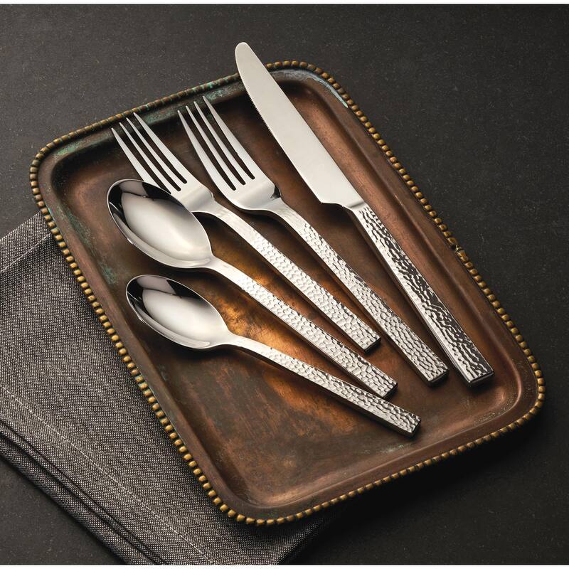 Oneida 18/0 Stainless Steel Chef's Table Hammered Bouillon Spoons (Set of 12)