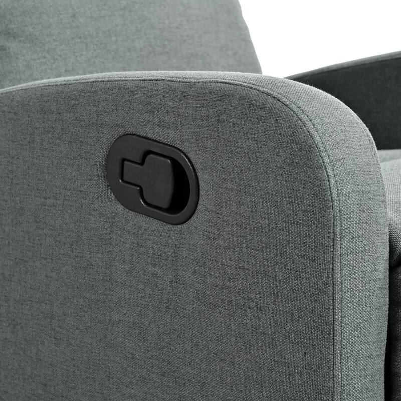 Roomfitters Modern Recliner Manual Recliner Home Theater Chair, Adjustable Recliner for Living Room, Charcoal