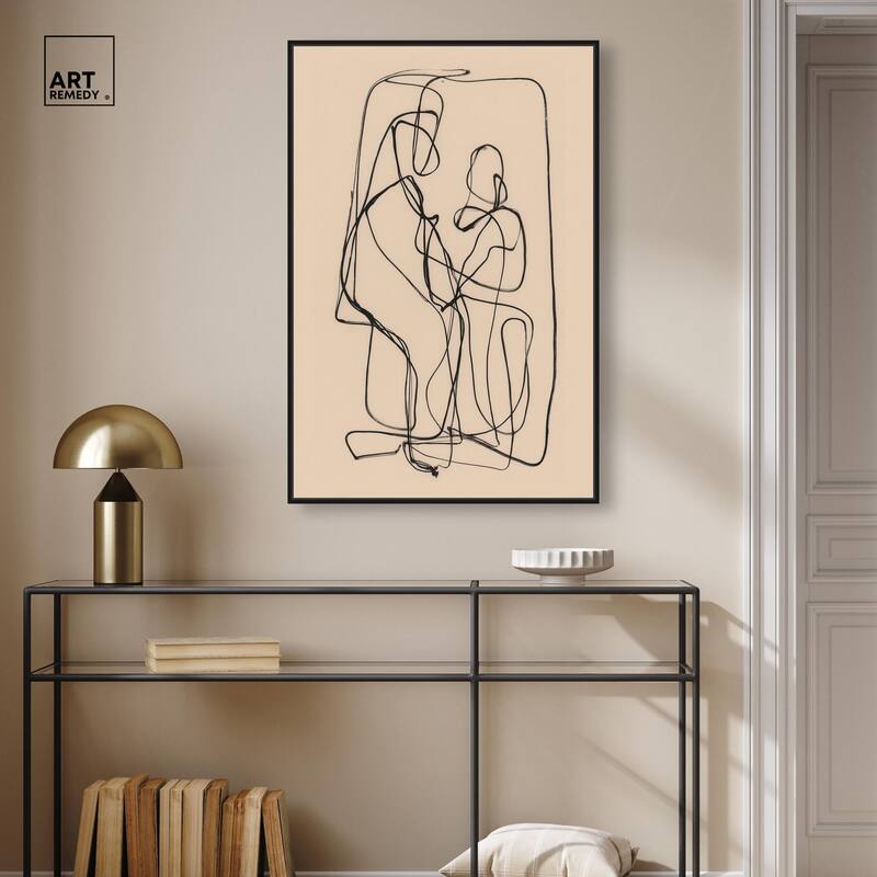 Embrace of Lines II Canvas by Art Remedy