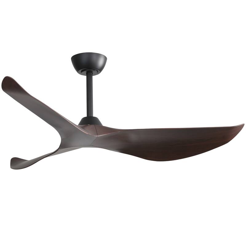 38''/52" Modern Ceiling Fan without Light, Remote Control and Reversible DC Motor Included