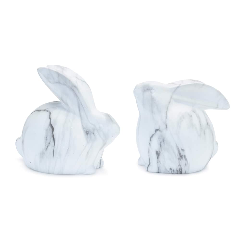 Marble Design Bunny Shelf Sitter (Set of 2)