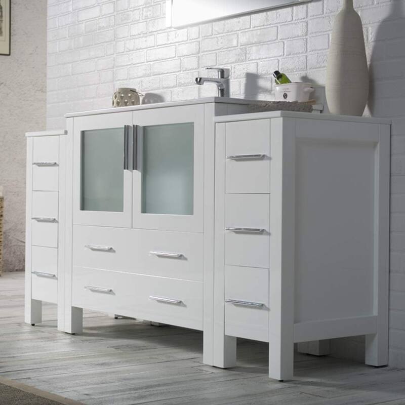 Blossom Sydney 60 Inch Solid Wood Bathroom Vanity with Sink & Cabinets