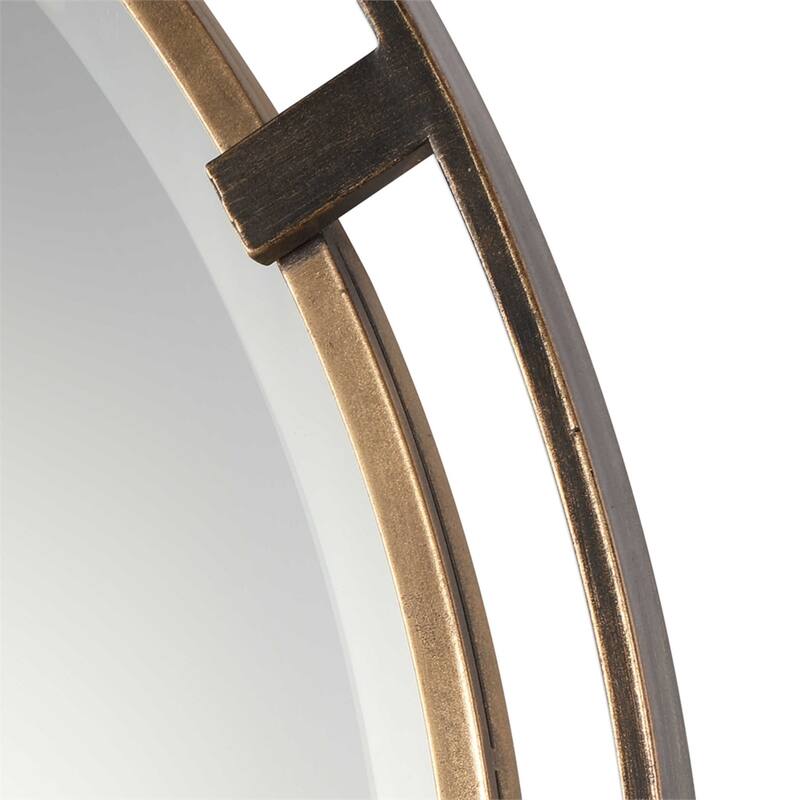 36" carrizo bronze round mirror