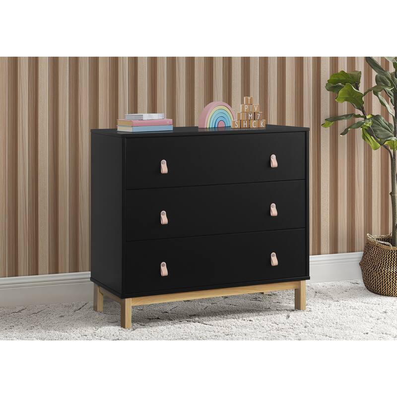 Legacy 3 Drawer Dresser with Leather Pulls - Brown