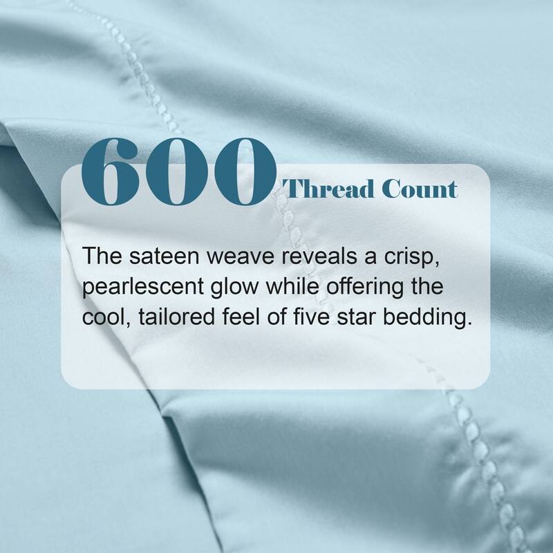 Superior Imperia Cotton Blend Embroidered 600 Thread Count Pillowcases, Set of 2