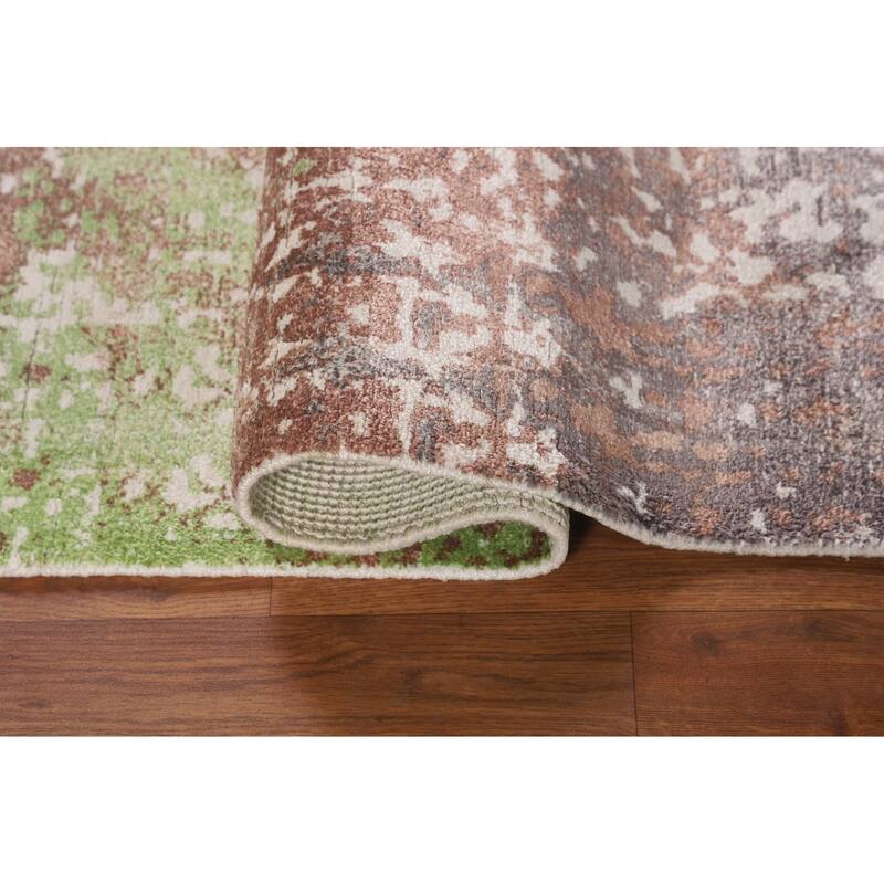 Multicolor Abstract Foyer Rug Hand-Knotted Accent Wool Carpet - 2'6"x 4'10"