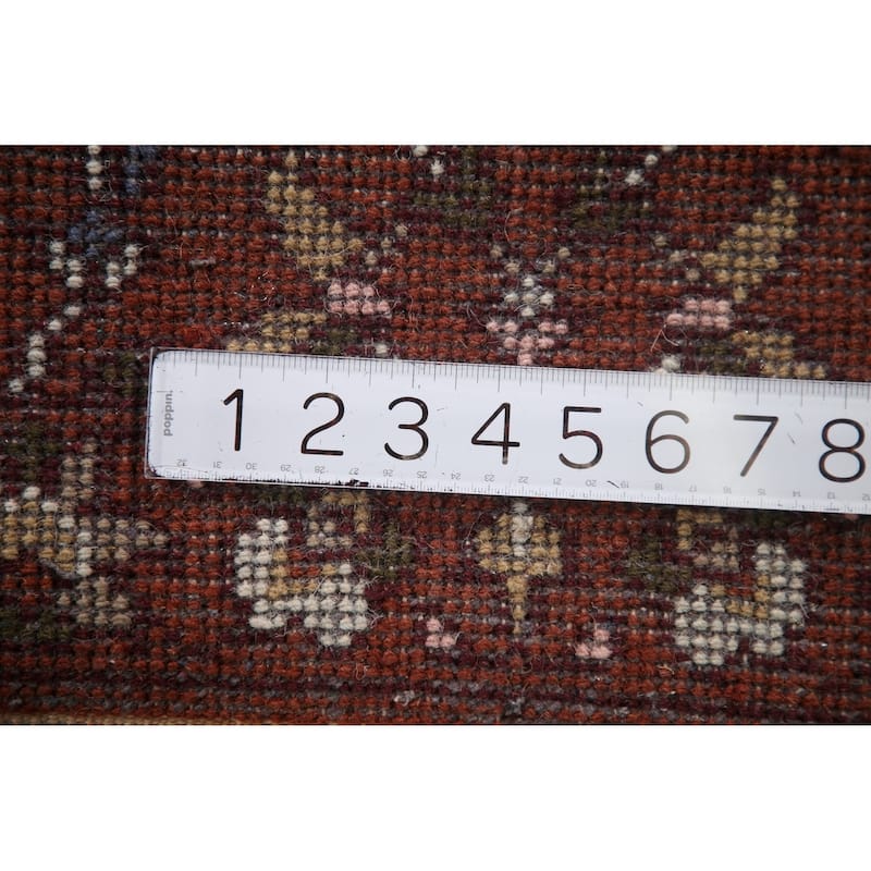 All-Over Orange Heriz Serapi Indian Area Rug Handmade Wool Carpet - 2'7"x 5'11"