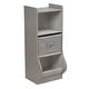 preview thumbnail 1 of 10, Badger Basket Upright Storage Nook with Reversible Basket - Woodgrain Gray