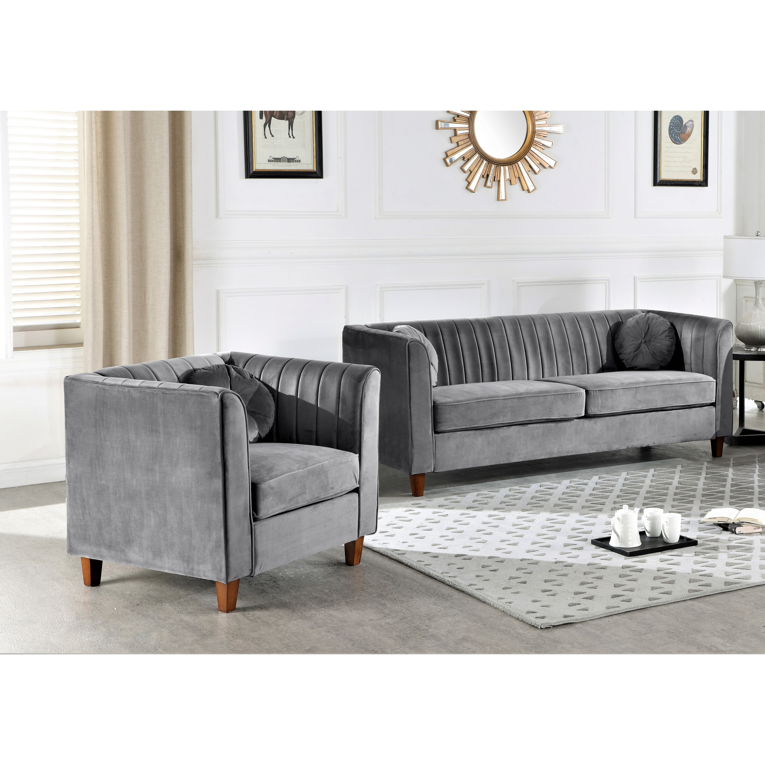 Persaud velvet hotsell classic chesterfield armchair