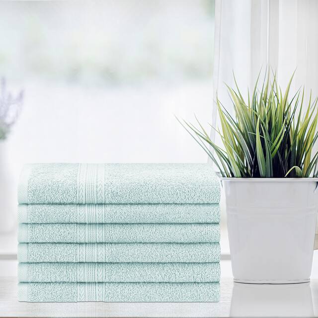 Superior Eco Friendly Cotton Soft and Absorbent Hand Towel (Set of 6) - Set of 6