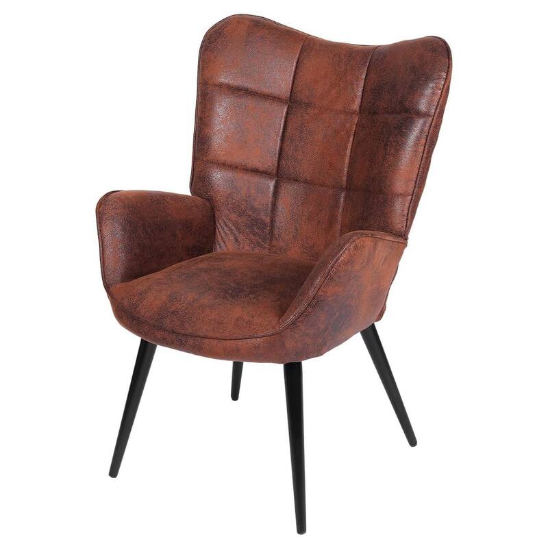 Modern Upholstered Kitchen Dining Room Accent Chairs for Kitchen, Restaurant - Brown