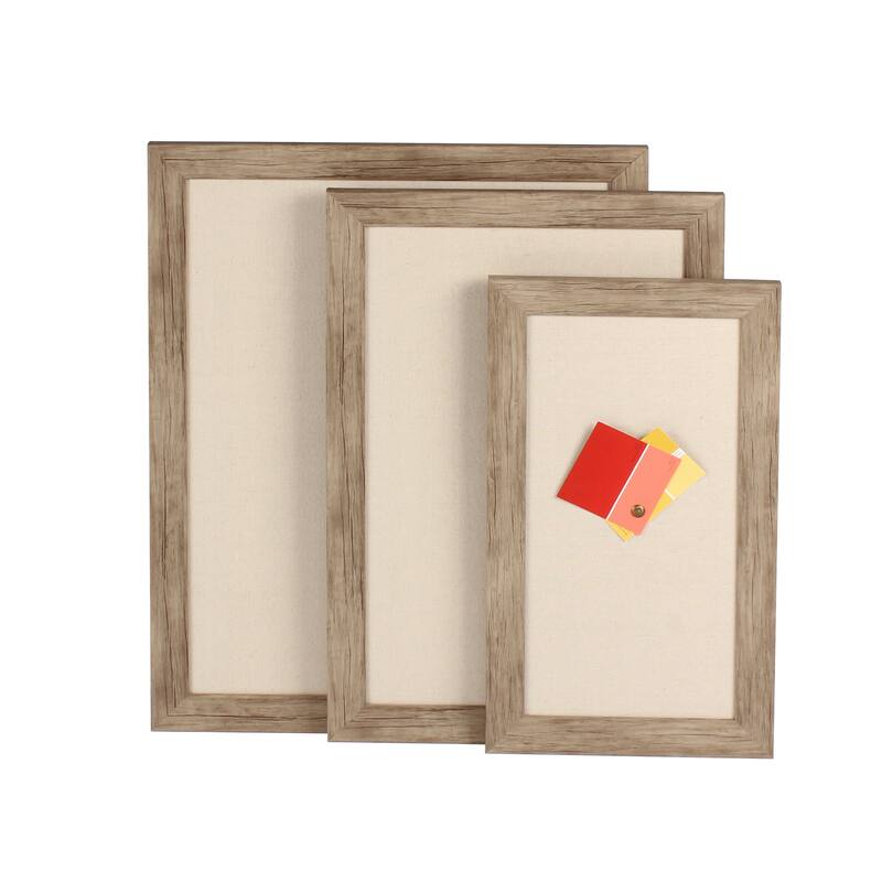 DesignOvation Beatrice Framed Linen Fabric Pinboard