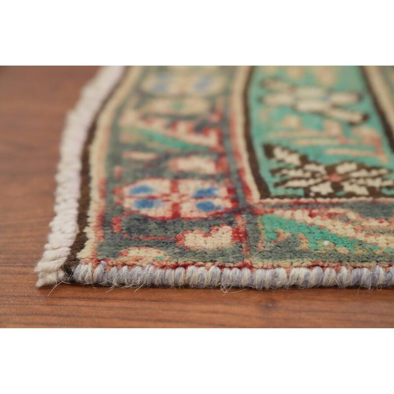 Hand Knotted Oriental 100% Wool Carpet Traditional Medallion Brown Tabriz Area Rug - 6' 2'' X 3' 4''