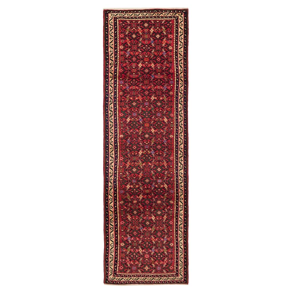 ECARPETGALLERY Hand-knotted Andelz Red Wool Rug - 2'8 x 9'0