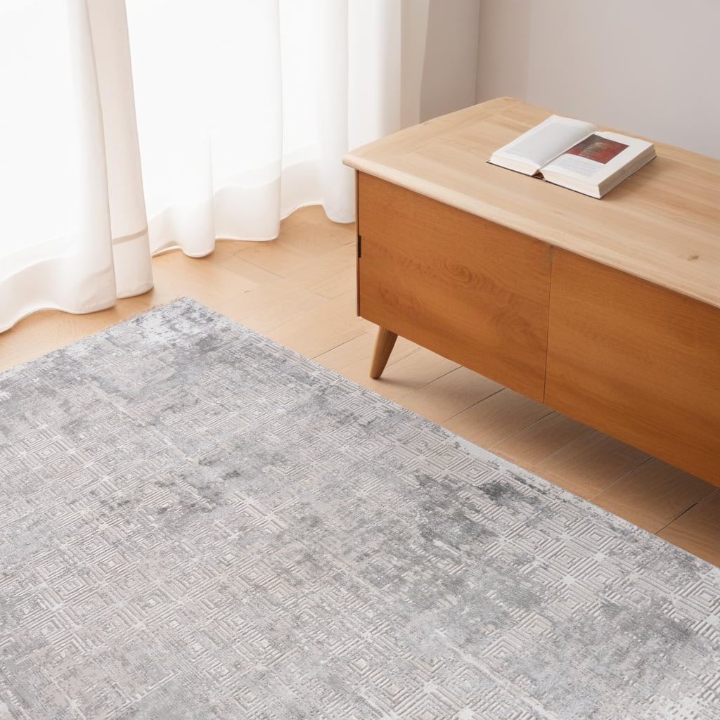 Bifo Distressed Abstract Modern Stain Resistant Durable Area Rug By HomeRoots