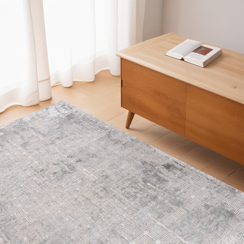 Sife Bifo Distressed Abstract Modern Stain Resistant Durable Area Rug By HomeRoots