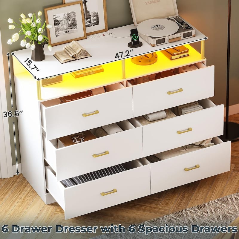 Dresser Bedroom Drawers Dressers Chests of Drawers Charging Station